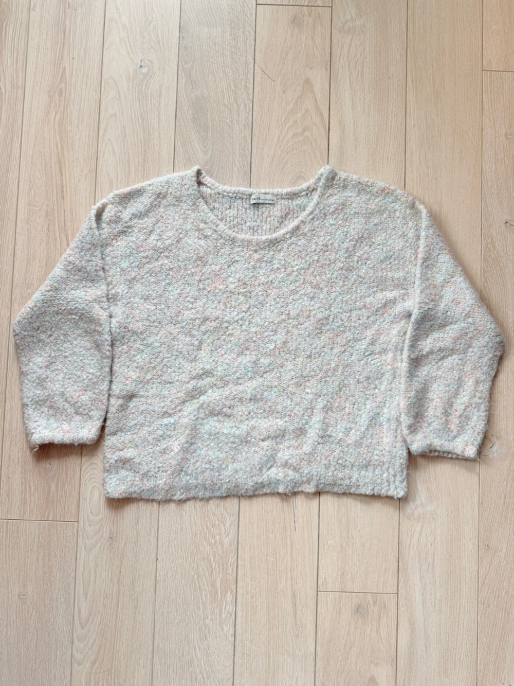 Earth Music & Ecology Japanese Brand Multicolor Bouclé Sweater